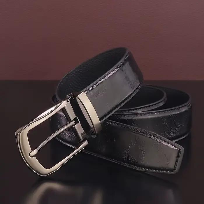 Ceintures en cuir véritable pour hommes, boucle ardillon de haute qualité, mode en argile, décontrac
