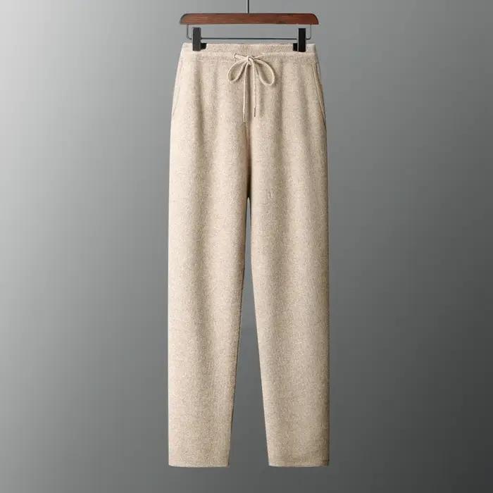 MVLYFLRT costume tricoté en laine mérinos pour hommes demi-hauteur Cardigan à fermeture éclair panta
