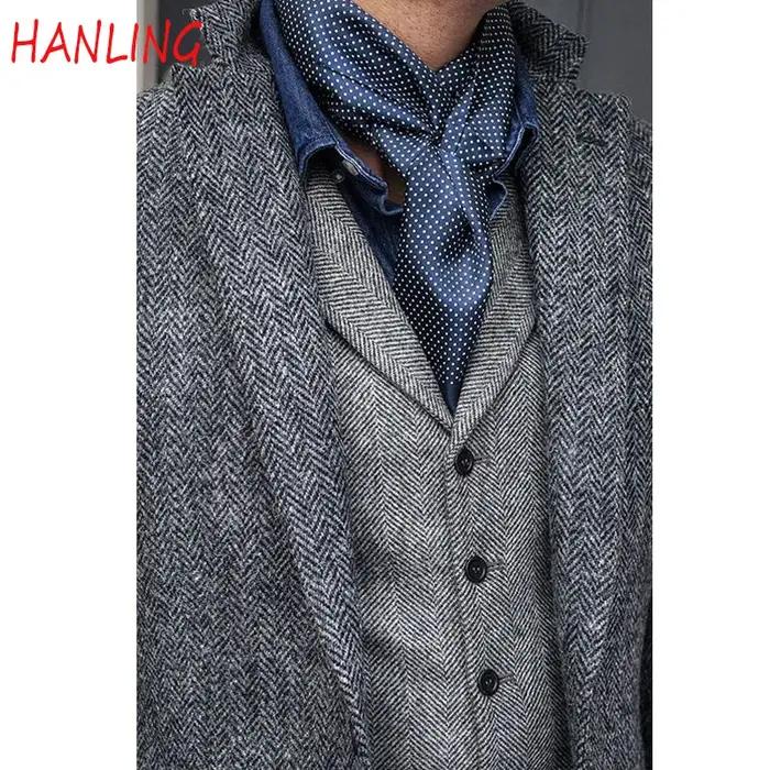 Veste d'hiver à chevrons pour homme, Blazer formel coupe cintrée, manteau chaud, polaire