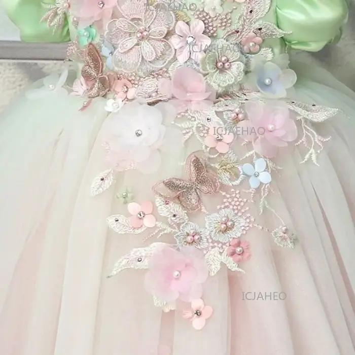 Robe de Princesse Lolita 2026 pour Enfants, Tenue de Cérémonie et de Fête, Robe de Bal avec Applique