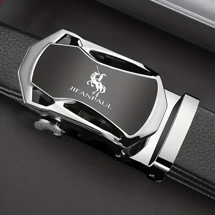 JIFANAUL hommes célèbre marque ceinture de haute qualité en cuir ceinture de luxe en métal boucle au
