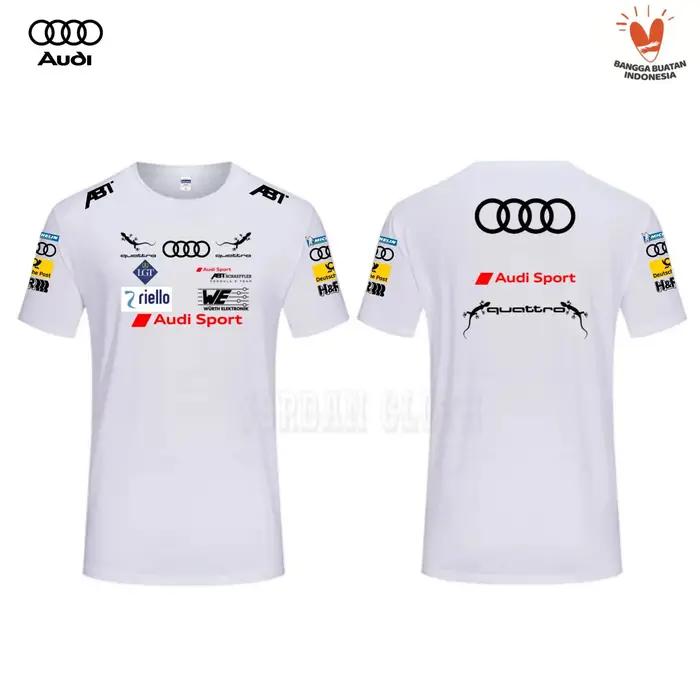 T-shirt de l'équipe de course Audi Sport, T-shirt imprimé de chauffeur de course, T-shirt ample et c