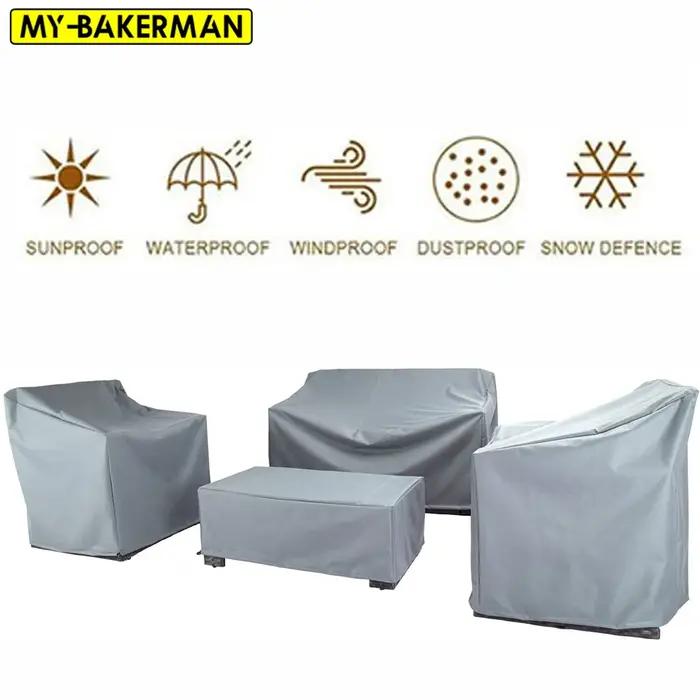 Housse de protection argentée pour patio de jardin, 68 tailles, housse anti-poussière pour meubles e
