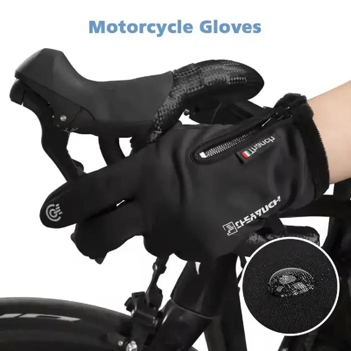 Gants d'hiver imperméables pour écran tactile thermique, coupe-vent, chauds, pour temps froid, cours