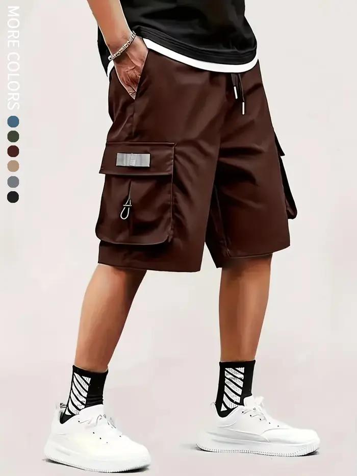Short cargo pour hommes, plein air, voyage, sports décontractés, grandes poches, tissus durables et