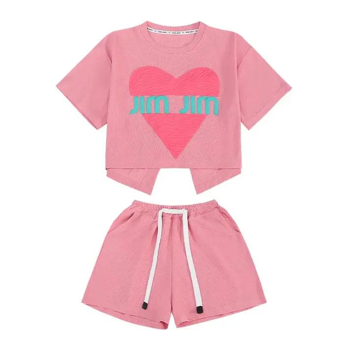 Ensemble vêtements été adolescentes T-shirt manches courtes short imprimé astronomique 2 pièces