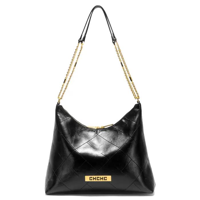 CHCH Sac à main pour femme, nouveau sac fourre-tout argenté, sac à main classique avec coutures et c