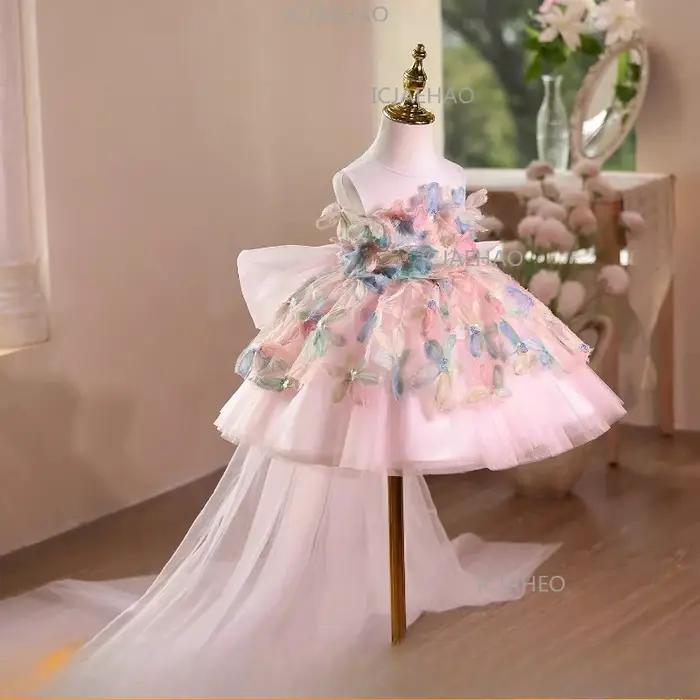 Robe de princesse pour enfants, tenue de cérémonie pour filles, robe de performance au piano, tenue