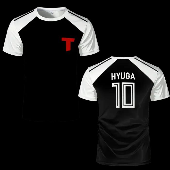 Capitaine Tsubasa Anime Tshirt Hyuga Animation Cosplay à manches courtes 3D Imprimé Football Jersey