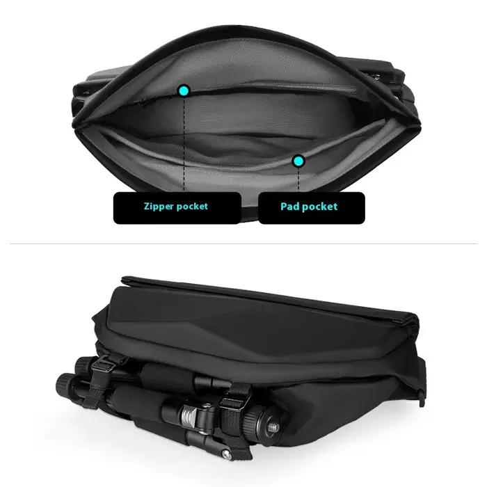 Mark Ryden coque rigide hommes sac à bandoulière insérer boucle rabat magnétique étanche sac à bando