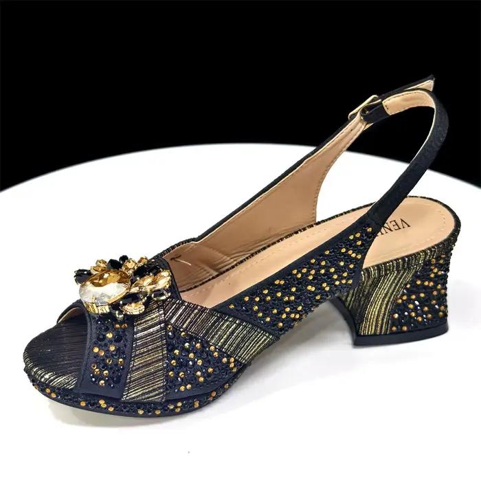 2025 Luxueux ensemble de chaussures et de sacs de fête pour femmes italiennes – Sandales élégantes à