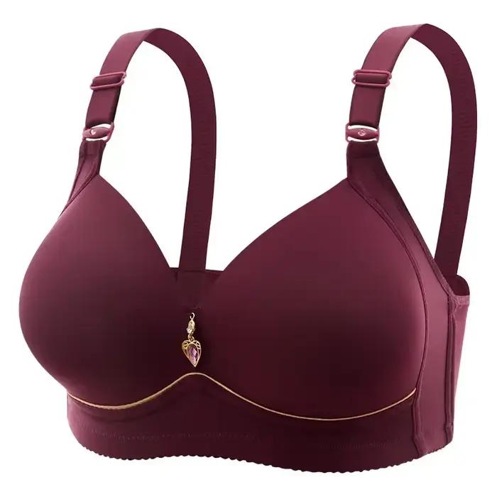 Soutien-gorge pour maman, sans anneau en acier, respirant, froncé, sous-vêtements pour dames, bonnet