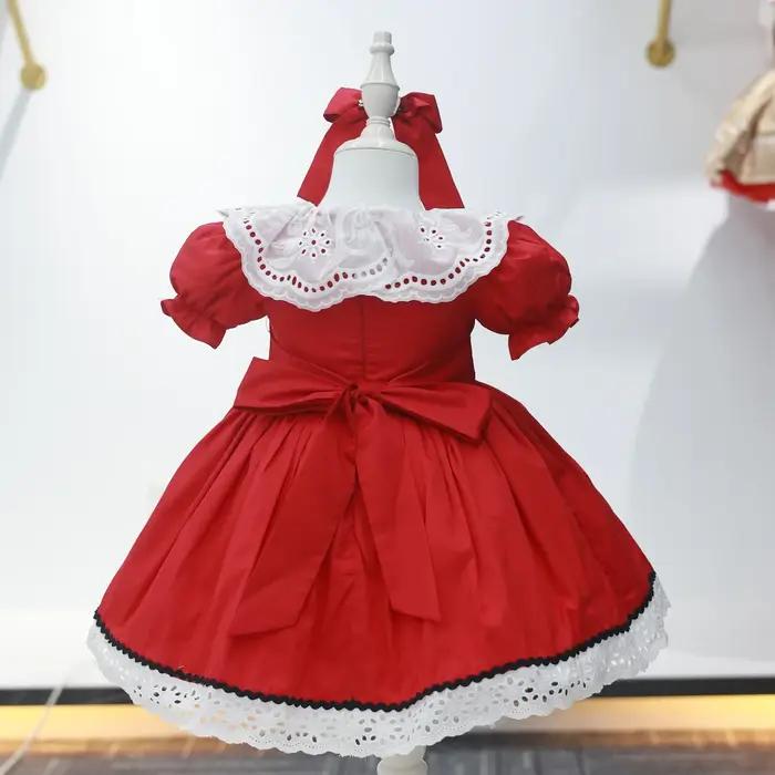 Robe d'été pour bébé fille de 0 à 12 ans, rouge, turc, Vintage, princesse, robe de bal, pour anniver