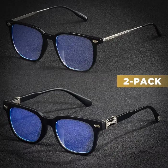 CRIXALIS 2 pièces classique carré Anti lumière bleue lunettes hommes lecture livres lunettes femmes