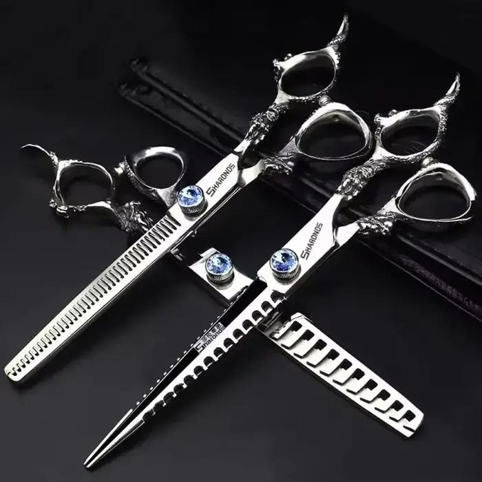 Ciseaux de Salon de coiffure en acier japonais 440C de 7 pouces, ciseaux spécialisés pour coiffeur,