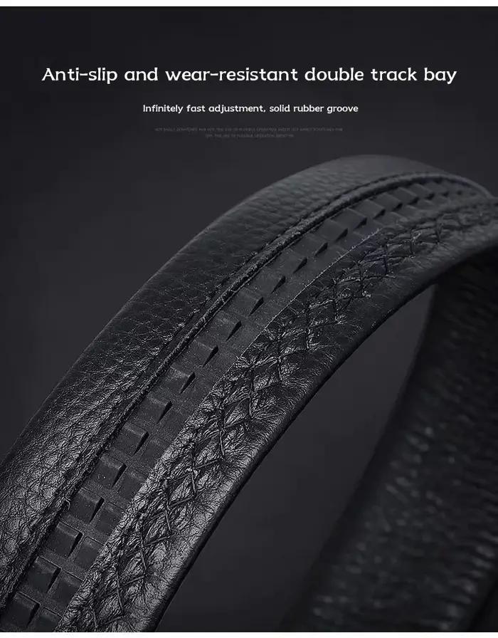 Ceinture en cuir de vache, ceinture en cuir pour hommes, boucle automatique, couche supérieure pour