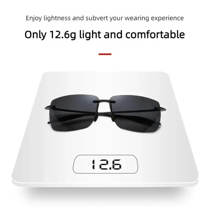 Lunettes de soleil ultralégères TR90 pour hommes et femmes, sans cadre, pour conducteur, conduite, m