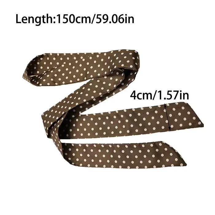Écharpe longue et étroite pour femmes en sac à cravate à pois, accessoire élégant et polyvalent pour toutes les occasions ```