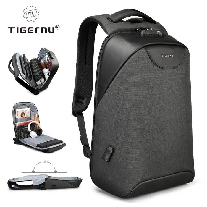 Tigernu sacs à dos antivol pour hommes pour femmes sans clé TSA serrure sac à dos 15.6 pouces sac à dos pour ordinateur