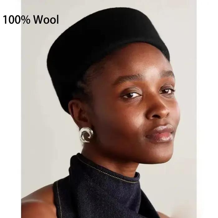 Paris chapeaux pour femmes 100% laine béret dur femmes feutre Camel automne hiver chapeau Fedora fas