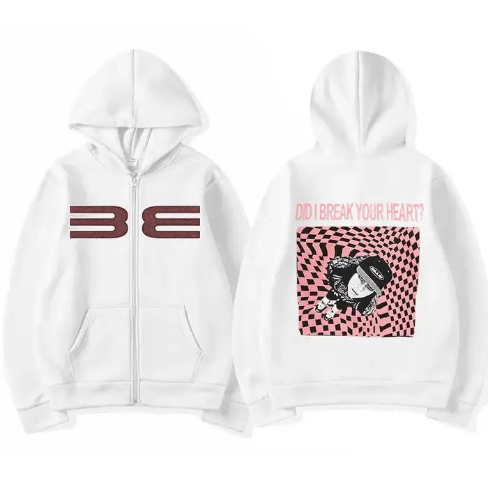 Frappé-moi dur et doux DID J'ai frapper votre cœur? Sweat-shirt à capuche avec fermeture éclair pour