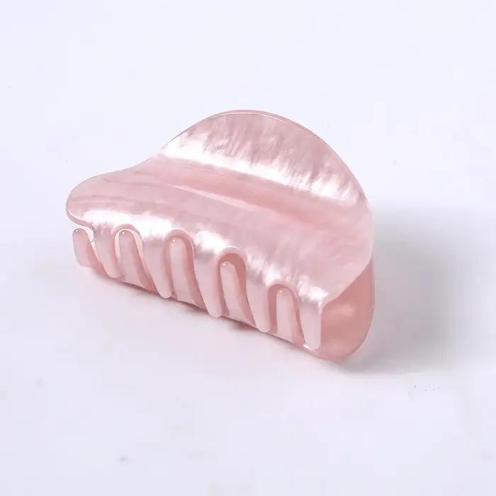 Pince à Cheveux en Acrylique à Rayures Marbrées pour Femme, Crabe, Griffes, Outil de Lavage, Accesso