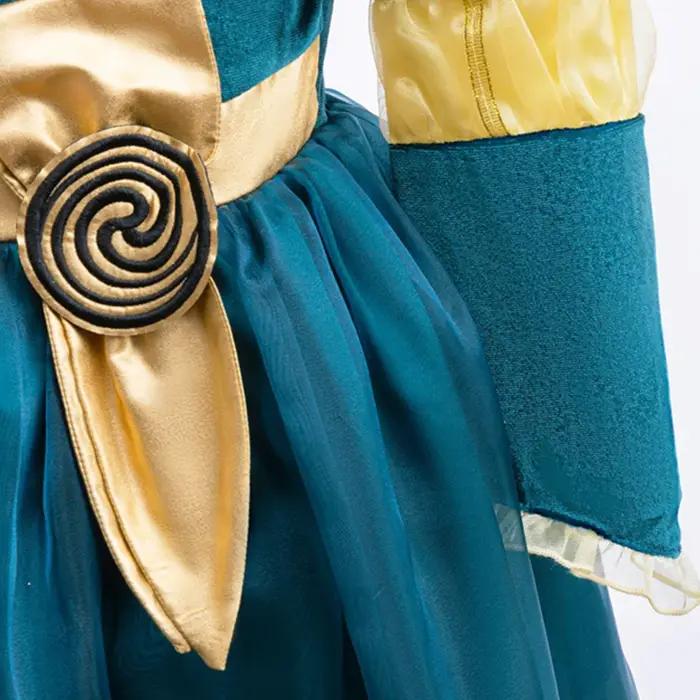 Robe princesse Mérida enfant costume spectacle Halloween anniversaire carnaval jeu rôle fille matériaux qualité imagination confiance en soi