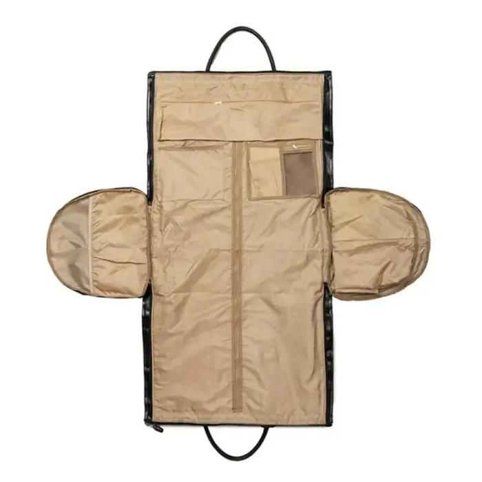 Sac de voyage d'affaires en cuir PU pour homme, grand sac de voyage convertible 2-en-1, imperméable,