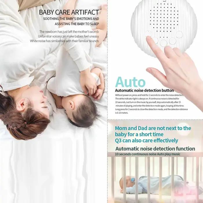 Machine portative de sommeil de bébé de Machine de son de bruit blanc 10 sons apaisants Volume régla