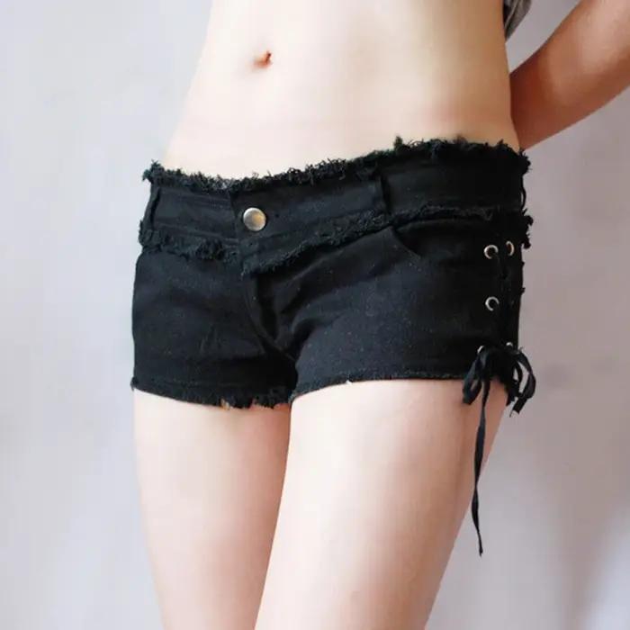 Sexy femmes gland taille basse chaud court Sexy Denim butin Sexy jean Shorts mignon Micro Mini court