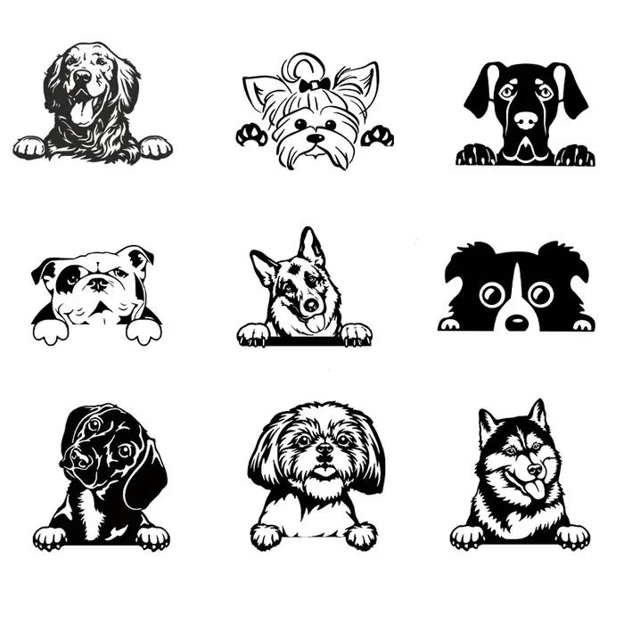 Voitures accessoire décalcomanies drôle chien avec nom voiture décalcomanie chiens animaux de compag