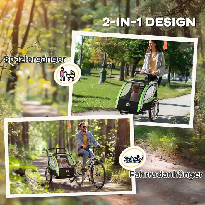 HOMCOM Pendentif enfant 2 en 1, pendentif vélo avec ceinture de sécurité 5 points
