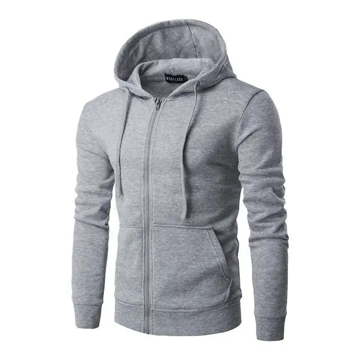 Printemps automne hommes sweats à capuche à manches longues cardigan à fermeture éclair homme/femme