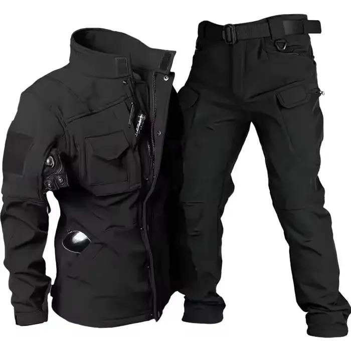 Ensembles tactiques imperméables en peau de requin pour hommes, polaire épaisse, nouvelles vestes de