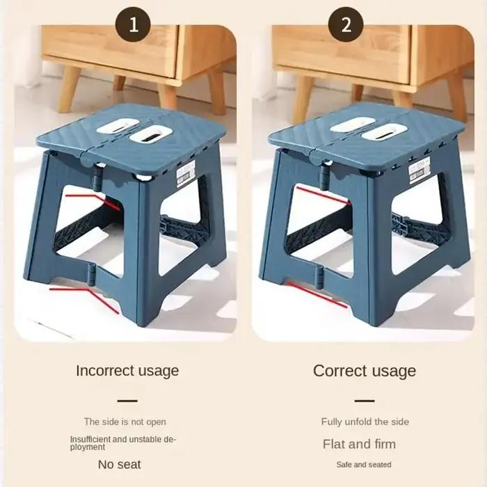 Tabouret pliant Portable pour enfants et adultes, chaise de selle en plastique épais pour activités