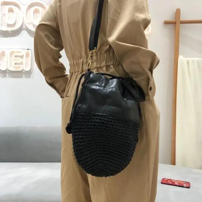 Sac à bandoulière en cuir véritable pour femmes, nouveaux produits d'été, fait à la main, couche de