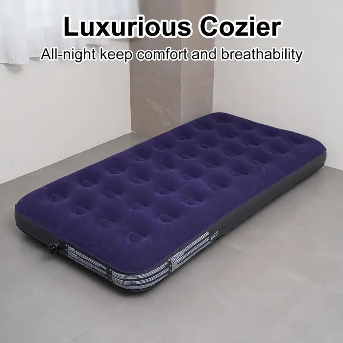 Lit gonflable de matelas d'air de taille unique, coussin de couchage de Camping de matelas gonflable