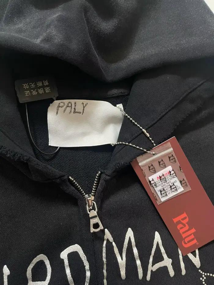 Trou Cardigan PALY broderie sweat à capuche hommes femmes haute qualité Vintage surdimensionné pull