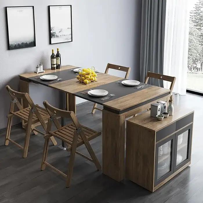 Table à manger extensible multifonctionnelle moderne