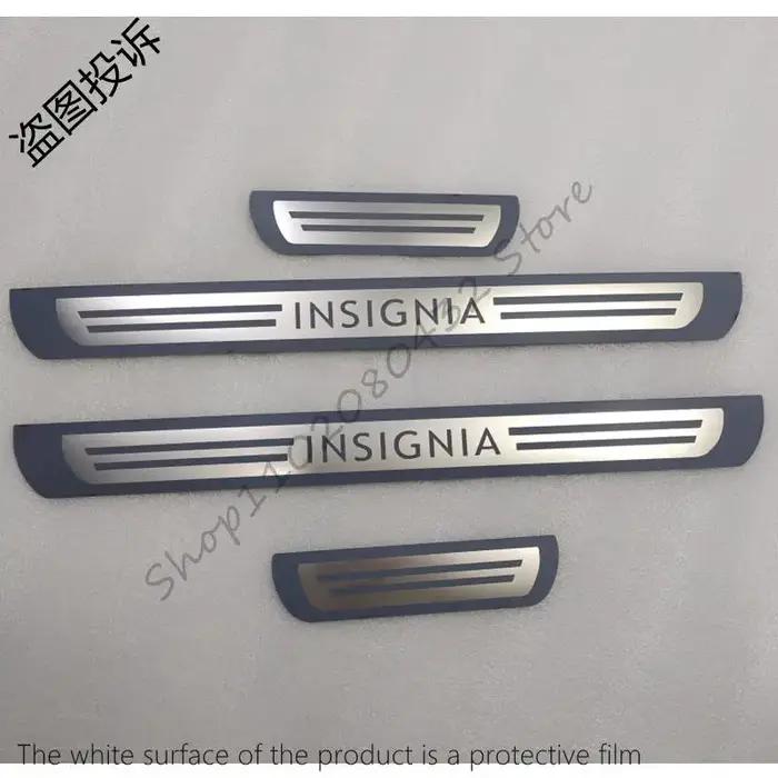 Couvercle de seuil de porte ultra-fin en acier inoxydable, accessoires de voiture pour Vauxhall Opel