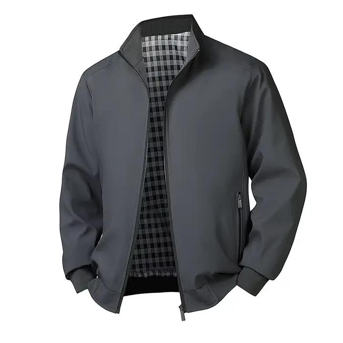 Grande taille 6xl 7xl 8xl veste hommes décontracté automne printemps col montant coupe-vent Sport ma