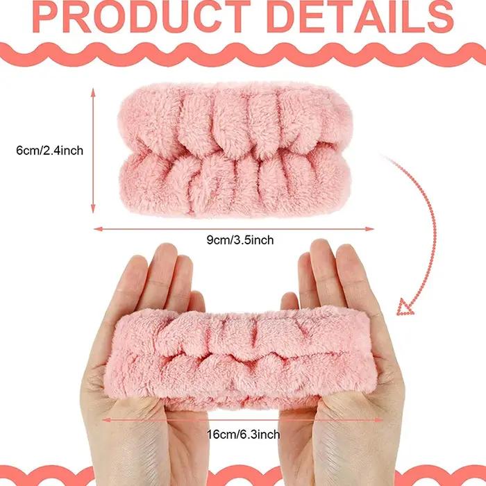 Bandeau de poignet en microfibre absorbant pour le lavage du visage, serviette de poignet, bandeau d