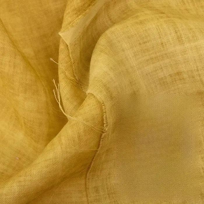 Tissu d'été léger de haute qualité en ramie teinte, pur lin pour chemises, pantalons, robes – Matéri