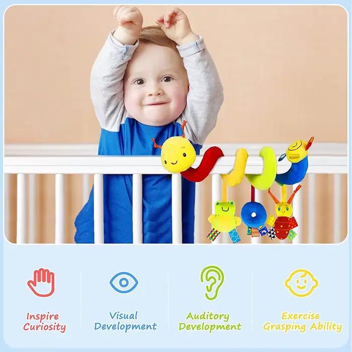 Itude d'activité mignonne pour bébé poussette CPull siège auto jouets de voyage hochets pour garçon fille développement enfant occasions spéciales