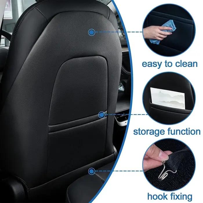 Tapis de protection arrière en cuir pour Tesla modèle 3 Y anti-rayures accessoire de luxe pour voiture protection sièges intérieur auto élégant conduite confortable