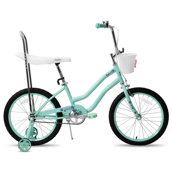 Vélo avec Roues d'Entraînement pour Fille de 6 à 15 Ans, Freins à Main Avant, Siège en Gel, 20 Pouce