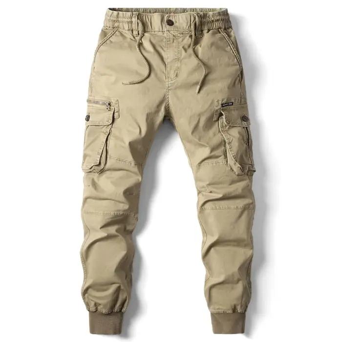 Nouveau coton hommes Cargo pantalon kaki décontracté hommes tactiques Joggers Cargo multi-poches mod