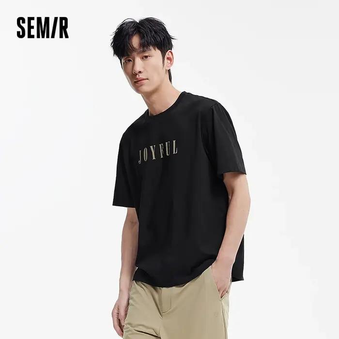 T-shirt Homme Semir 2026 – Sous-vêtement Tricoté Imprimé Col Rond – Nouveau Style Polyvalent Décontr