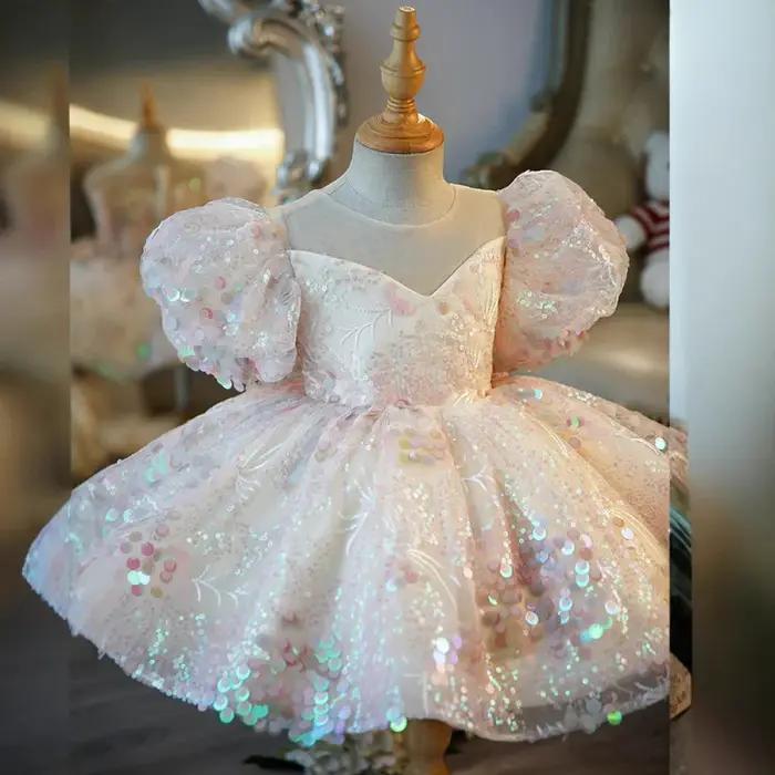 Robe de soirée haut de gamme pour filles, robe de spectacle de Piano pour enfants, robe de princesse