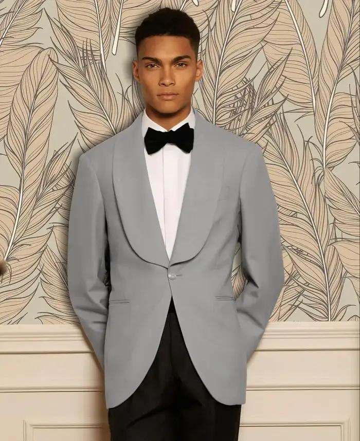Costumes décontractés vert menthe pour hommes, coupe cintrée, revers, costume de mariage formel d'af